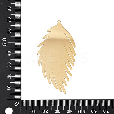 304 Stainless Steel Etched Metal Embellishments Pendants STAS-H236-02G-02-1