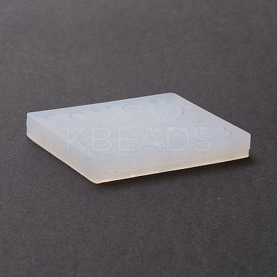 Line & Flat Round & Heart & Star & Flower & Moon Filling Silicone Molds X-DIY-M029-08-1