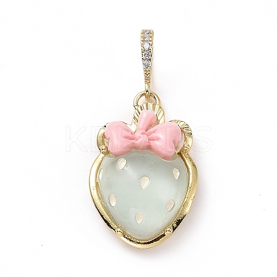 Opaque Resin Pendants KK-G406-51G-03-1