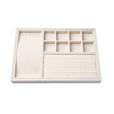 Removable Velvet Jewelry Organizer Display Trays for Earrings Necklaces Rings CON-R030-04D-1