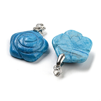 Natural Mixed Stone Carved Pendants G-I319-02P-A-1