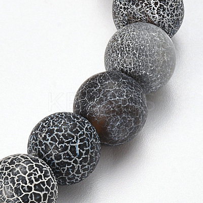 Natural Weathered Agate Beaded Stretch Bracelets BJEW-Q692-01C-1