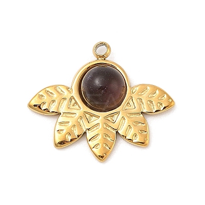 Natural Amethyst Pendants STAS-F312-01G-02-1