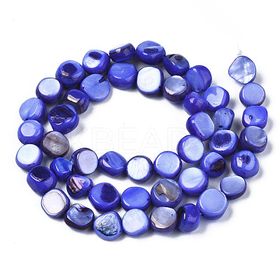 Natural Trochid Shell/Trochus Shell Beads Strands SHEL-S258-083-1