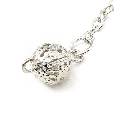 Brass Cable Chain Pointed Dowsing Pendulums HJEW-D004-04P-1