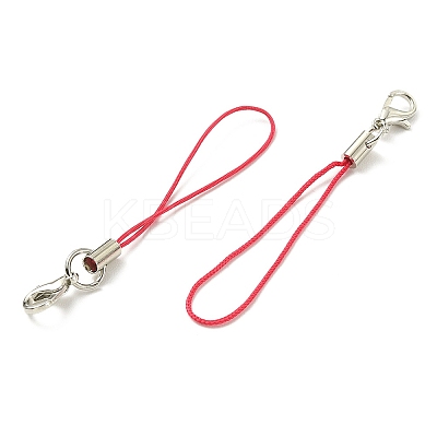 50Pcs 5 Colors Polyester Cord Mobile Straps MOBA-YW0001-03-1