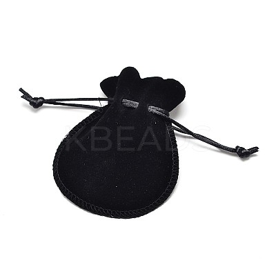 Velvet Bags Drawstring Jewelry Pouches TP-O002-B-06-1