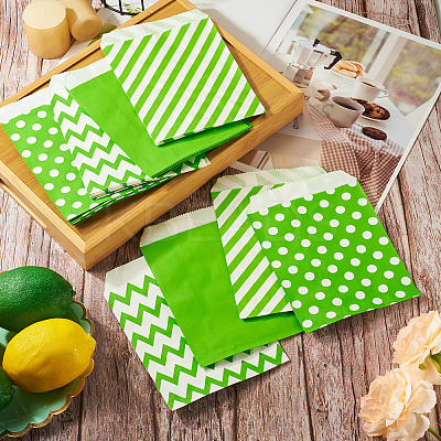 40Pcs 4 Styles Kraft Paper Bags CARB-TA0001-12C-1
