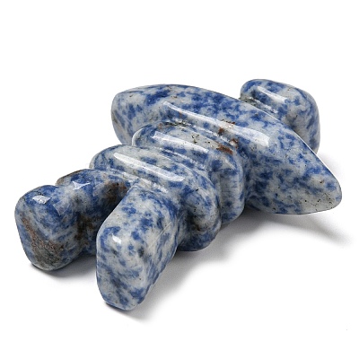 Natural Blue Spot Jasper Carved Healing Human Shape Figurines DJEW-D012-03C-1