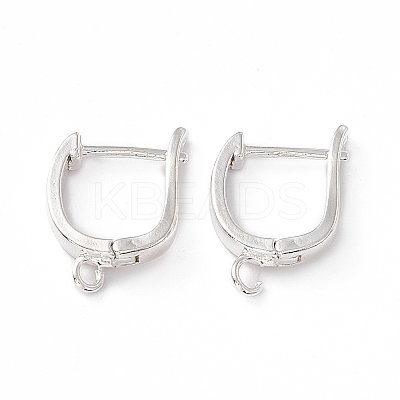 Brass Hoop Earring Findings with Latch Back Closure KK-A172-19S-1