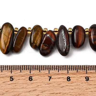 Natural Tiger Eye Beads Strands G-Z091-A15-1