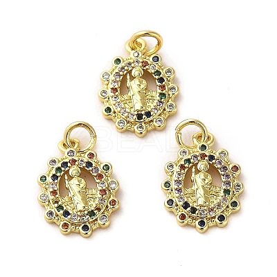 Rack Plating Real 18K Gold Plated Brass Pendants KK-B077-03G-1