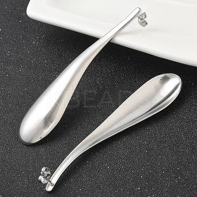 304 Stainless Steel Teardrop Stud Earrings for Women EJEW-M089-07P-1
