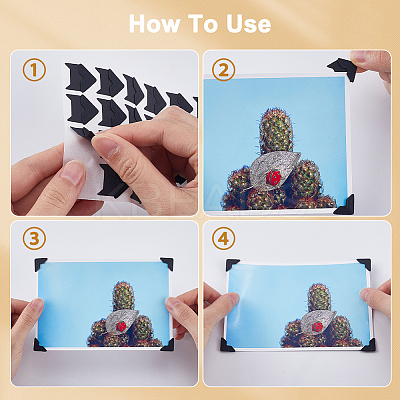 10Pcs 5 Colors Retro Hot Stamping Paper Photo Corner Self-Adhesive Stickers AJEW-CP0003-78-1