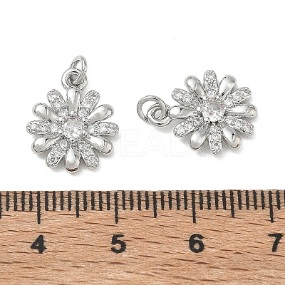 SHEGRACE Brass Clear Cubic Zirconia Charms XGRQ4G771-537P-1
