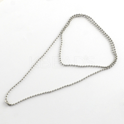 Tarnish Resistant 304 Stainless Steel Ball Chain Necklace Making LS-NJEW-R225-08-1