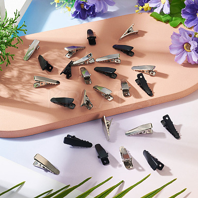 40Pcs 2 Colors Iron Alligator Hair Clip Findings PHAR-TADJ0001-12-1