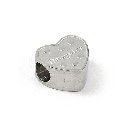 Tarnish Resistant 304 Stainless Steel European Beads STAS-K286-04I-P-1