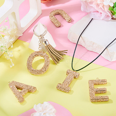 5Pcs 5 Styles Handmade Polymer Clay Rhinestone Big Pendants FIND-BT0001-39A-1