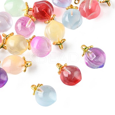 24Pcs 9 Colors Glass Pendants GLAA-FS0002-43-1