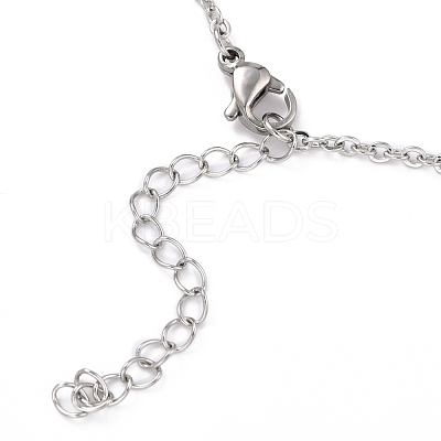 Non-Tarnish 304 Stainless Steel Pendant Necklaces NJEW-L458-080P-1