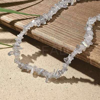 Natural Supper 7 Rutilated Quartz Chip Beaded Necklaces for Men Women NJEW-G159-01D-1