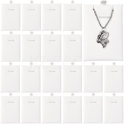 24Pcs PU Leather & Sponge Jewelry Pendant Nceklace Display Cards NDIS-SP0001-03A-02-1