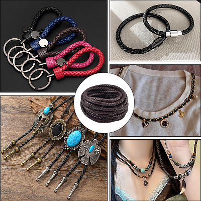 5M Braided Round PU Leather Jewelry Cord OCOR-GF0004-96B-02-1