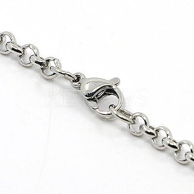 Tarnish Resistant Rolo Chain Necklace for Men LS-NJEW-F027-14-3.5mm-1