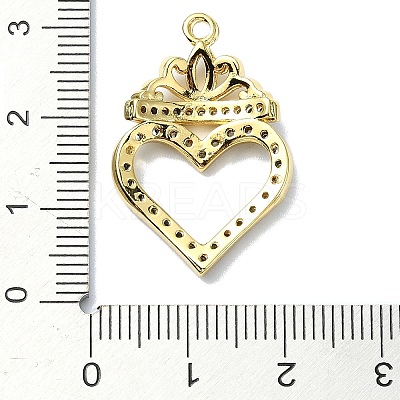 Rack Plating Real 18K Gold Plated Brass Micro Pave Cubic Zirconia KK-B084-19G-01-1
