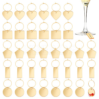 Acrylic Wine Glass Charms AJEW-GA00009-1