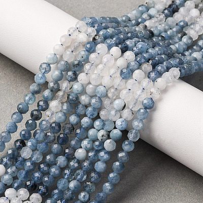 Natural Aquamarine Beads Strands G-C226-B03-4mm-1