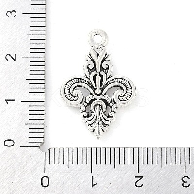 Tibetan Style Alloy Flower Pendants TIBEP-S291-22-RS-1