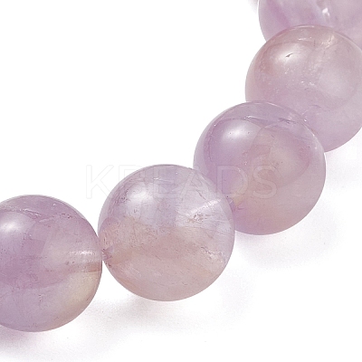 Natural Amethyst Round Beads Stretch Bracelets for Women BJEW-JB12127-02-1