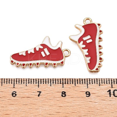 Rack Plating Alloy Enamel Pendants ENAM-N056-387KCG-03-1