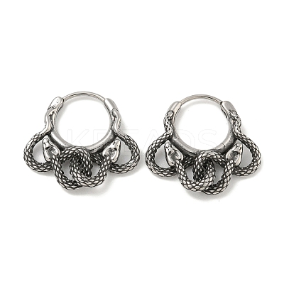 316 Surgical Stainless Steel Hoop Earrings EJEW-D096-08D-AS-1