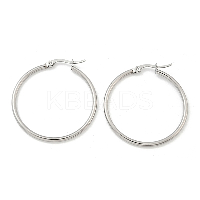 Tarnish Resistant 304 Stainless Steel Hoop Earrings X-EJEW-F105-08P-1
