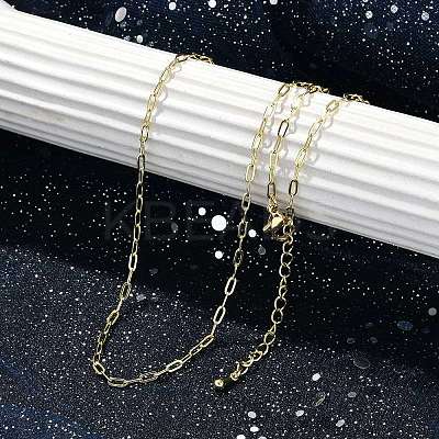 Rack Plating Brass Cable Chain Necklaces LS-NJEW-H049-05G-1