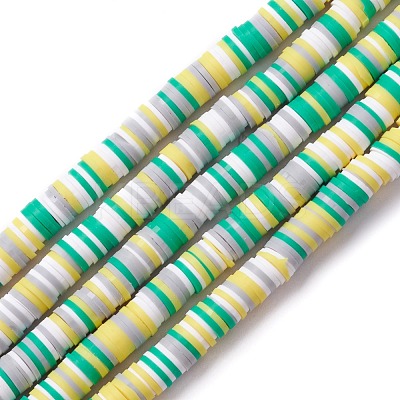Handmade Polymer Clay Beads Strands CLAY-R089-8mm-T008-1
