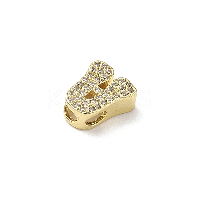 Brass Micro Pave Cubic Zirconia Charms KK-I382-06G-1