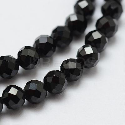 Natural Black Spinel Beads Strands G-E366-07-4mm-1