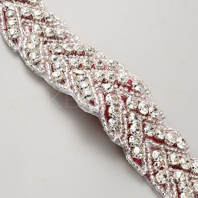 Alloy Rhinstone Chain Belt AJEW-WH20072-39C-1