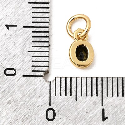 Brass Cubic Zirconia Charms KK-G554-02A-05-1
