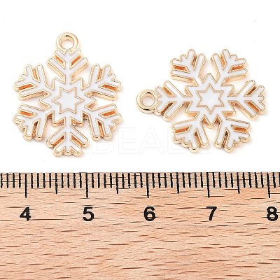 Christmas Theme Barrel Plating Alloy Enamel Pendants X-PALLOY-S192-01KCG-01-1