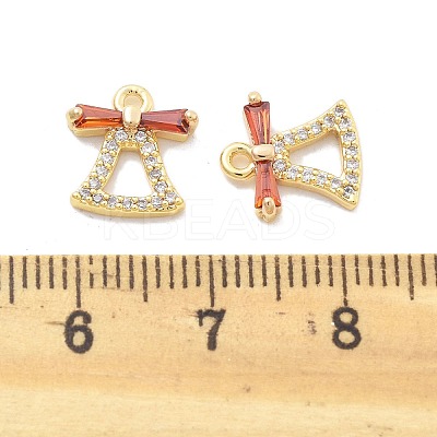 Brass Micro Pave Cubic Zirconia Pendants KK-B134-37G-1