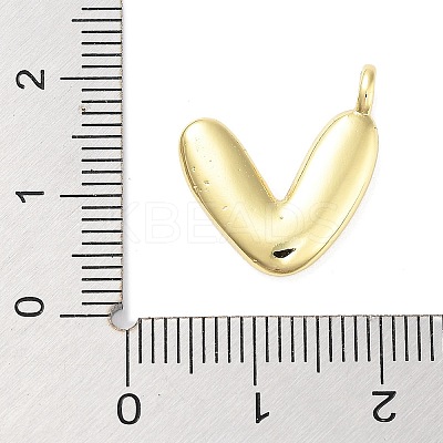 Rack Plating Brass Balloon Letter Pendants KK-C050-01G-V-1