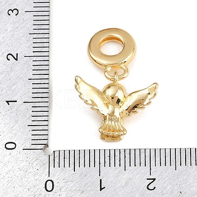 Brass European Dangle Charms KK-N271-33G-1