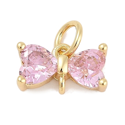 Rack Plating Brass Micro Pave Cubic Zirconia Links KK-Q028-14G-1