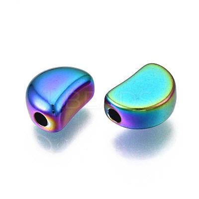 Rack Plating Rainbow Color 304 Stainless Steel Beads STAS-S119-083-1