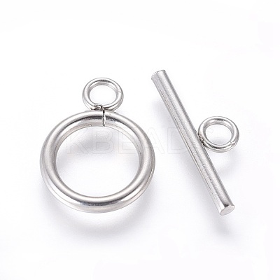 Non-Tarnish 304 Stainless Steel Toggle Clasps STAS-G204-01C-P-1